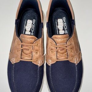 Skechers Women’s Navy and Tan Slip-ins Casual Shoes Size 7 New
